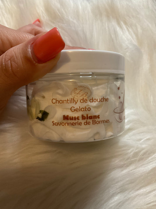 Chantilly de douche et bain Musc blanc