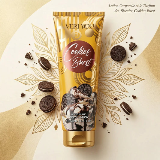 Lotion Corporelle Parfumée “Cookies Burst” – Douceur et Hydratation (250ml) – Veri You