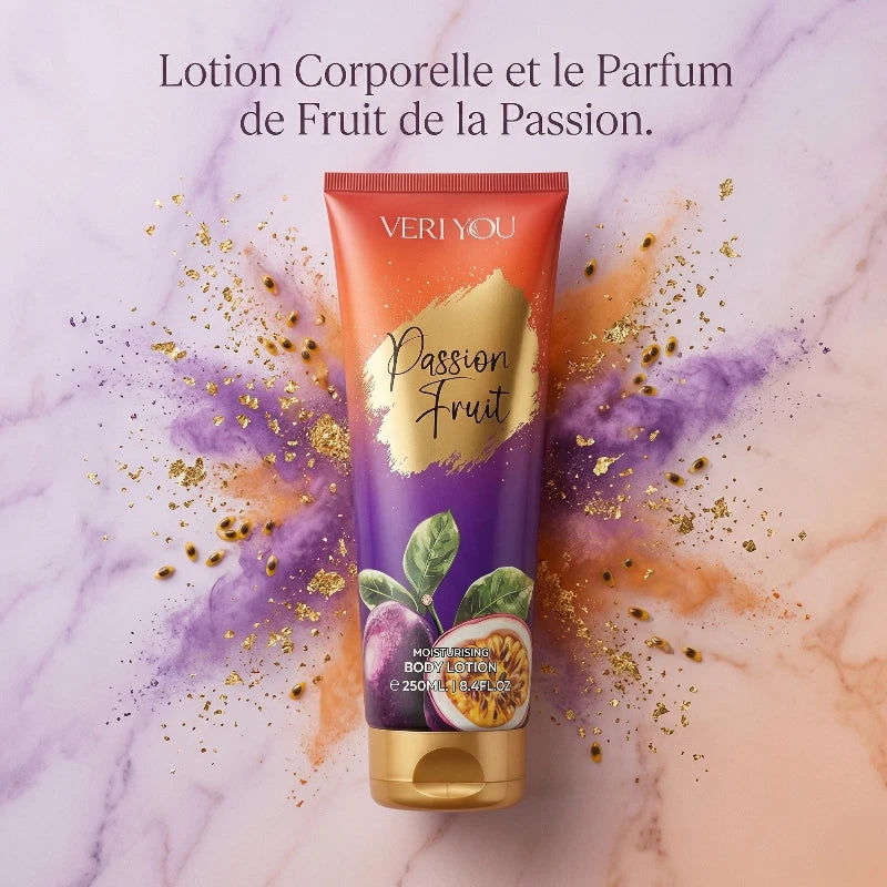 Lotion Corporelle Parfumée “Passion Fruit” – Douceur et Hydratation (250ml) – Veri You